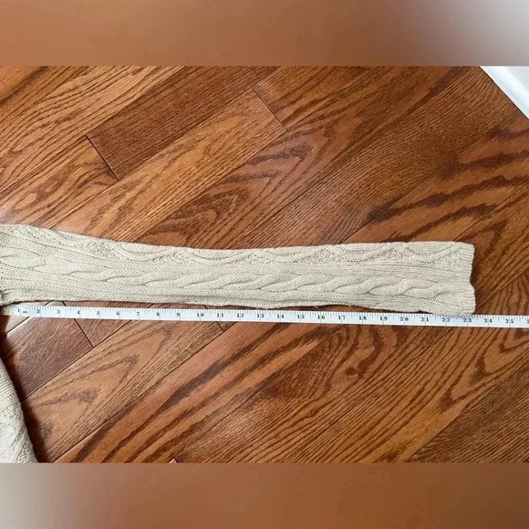 Y2k Banana Republic Alpaca Blend Cable Knit Babydoll Cardigan Sweater Sz M - Picture 8 of 8